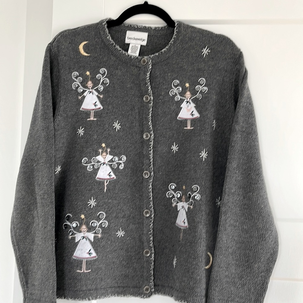 Beautiful details! Breckenridge gray sweater! Gorgeous! Perfect for the holidays